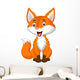 Cute fox cartoon Wall Decal