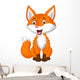 Cute fox cartoon Wall Decal