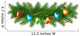 Christmas background with colorful garland and fir branches. Vec 