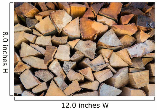Dry Chopped Firewood Logs in a Pile 