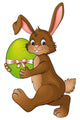 Osterhase trägt Ei Wall Decal
