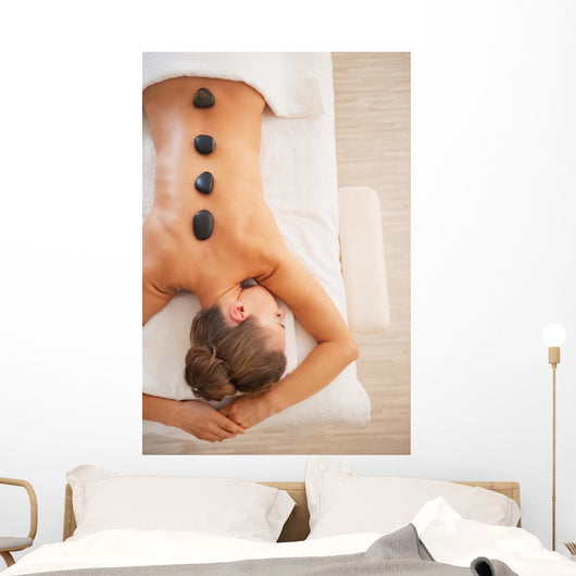 Young Woman Receiving Hot Wall Decal