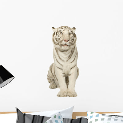 White Tiger Wall Decal shown on a wall