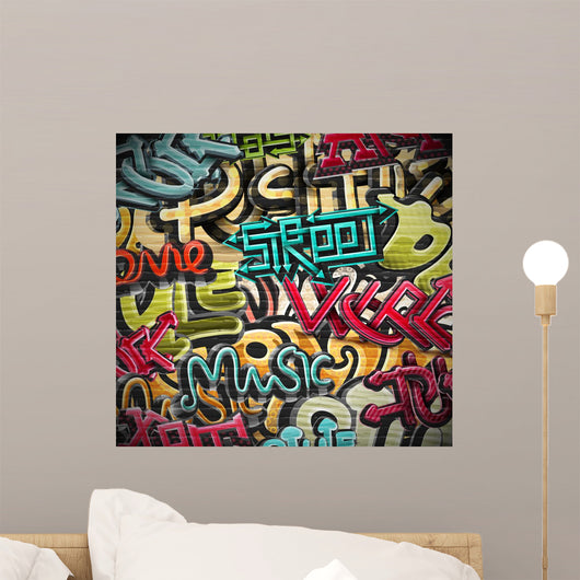 Graffiti background Wall Mural