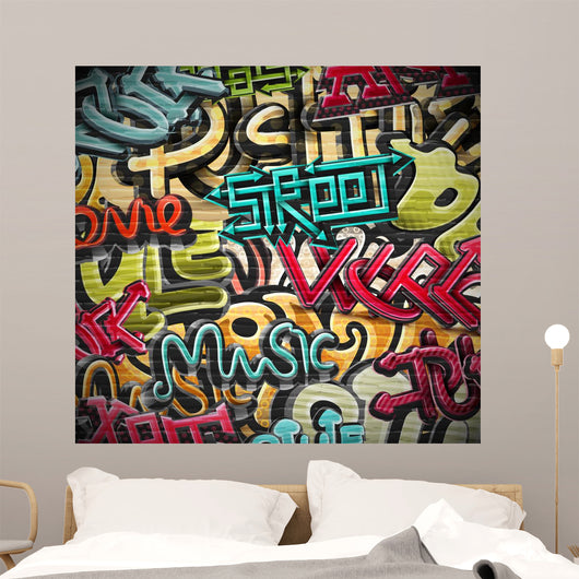 Graffiti background Wall Mural