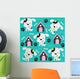 happy dog pattern with paw print and bone vector illustration 
