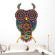 Colorful Mandala Owl Wall Decal