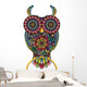 Colorful Mandala Owl Wall Decal