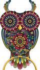 Colorful Mandala Owl Wall Decal