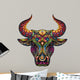 Ornamental Bull Wall Decal