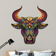 Ornamental Bull Wall Decal