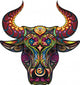 Ornamental Bull Wall Decal