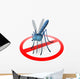 Stop Mosquito Sign Wall Decal