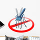 Stop Mosquito Sign Wall Decal