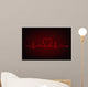 Cardiogram line forming heart shape Wall Mural