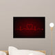 Cardiogram line forming heart shape Wall Mural