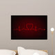 Cardiogram line forming heart shape Wall Mural