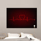 Cardiogram line forming heart shape Wall Mural