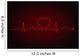 Cardiogram line forming heart shape Wall Mural