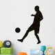Soccer player detailed vector silhouette. Sports design 