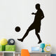 Soccer player detailed vector silhouette. Sports design 