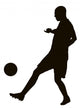 Soccer player detailed vector silhouette. Sports design 