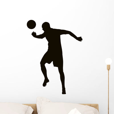 Soccer Player Detailed Vector shown on a wall