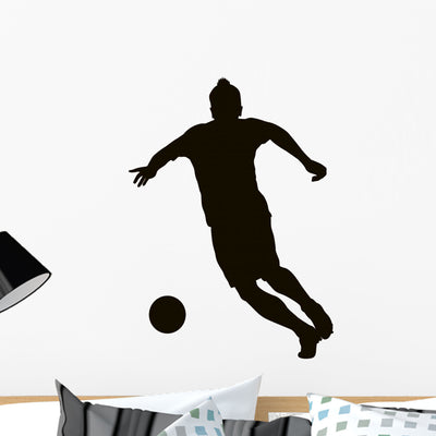 Soccer Player Detailed Vector shown on a wall