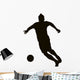 Soccer player detailed vector silhouette. Sports design 