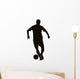 Soccer player detailed vector silhouette. Sports design Wall Decal