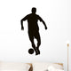 Soccer player detailed vector silhouette. Sports design Wall Decal