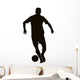 Soccer player detailed vector silhouette. Sports design Wall Decal