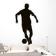 Soccer player detailed vector silhouette. Sports design Wall Decal