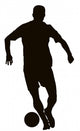 Soccer player detailed vector silhouette. Sports design Wall Decal