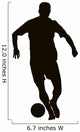 Soccer player detailed vector silhouette. Sports design Wall Decal