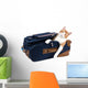 Perky cat sitting in a suitcase Wall Decal