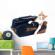 Perky cat sitting in a suitcase Wall Decal