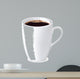Cup coffee isolated on white. Vector illustration 