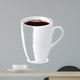 Cup coffee isolated on white. Vector illustration 