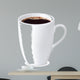 Cup coffee isolated on white. Vector illustration 