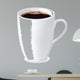 Cup coffee isolated on white. Vector illustration 
