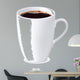 Cup coffee isolated on white. Vector illustration 