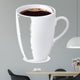 Cup coffee isolated on white. Vector illustration 