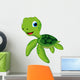 happy turtle cartoon Wall Decal