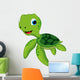 happy turtle cartoon Wall Decal
