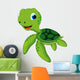 happy turtle cartoon Wall Decal