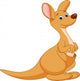 kangaroo cartoon Wall Decal