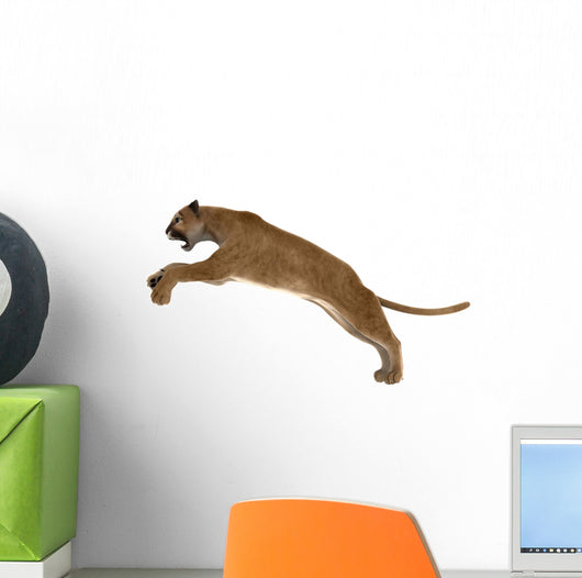 Leaping Puma Wall Decal