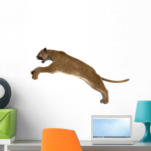 Leaping Puma Wall Decal
