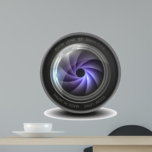 Camera photo lens with shutter. 